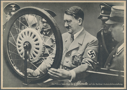 Ansichtskarten: Propaganda: 1937, "Der Führer Besichtigt Die Saxonette Auf Der Berliner Automobilaus - Parteien & Wahlen