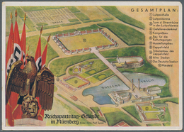 Ansichtskarten: Propaganda: 1937, Nürnberg Reichsparteitag-Gelände, Entw. Arch. Prof. Speer, Kolorie - Political Parties & Elections
