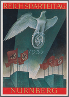 Ansichtskarten: Propaganda: 1937 Nuernberg Reichsparteitag / Nazi Party Rally Propaganda Card In Top - Partis Politiques & élections