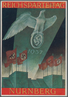 Ansichtskarten: Propaganda: 1937, Reichsparteitag Nürnberg, Abbildung Reichsadler über Tribünen, Pho - Partis Politiques & élections