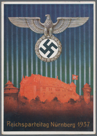 Ansichtskarten: Propaganda: 1937. Nürnberg Reichsparteitag / Nuremberg Rally Day Propaganda Card Wit - Political Parties & Elections