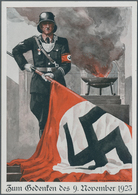 Ansichtskarten: Propaganda: 1937, "Zum Gedenken Des 9. November 1923", Farbige Propagandakarte Mit A - Partis Politiques & élections
