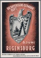 Ansichtskarten: Propaganda: 1937 Original Regensburg Gau (Regional) Nazi Meeting Card: "Die Bayerisc - Partis Politiques & élections