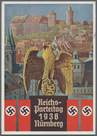 Ansichtskarten: Propaganda: 1938. Propaganda Card With Nazi Eagle Over The City For The 1938 Nürnber - Parteien & Wahlen