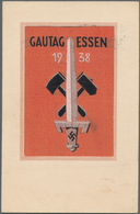 Ansichtskarten: Propaganda: 1938/1939. Gautag Essen 1938 / Regional Meeting Essen: Embroidered Silk - Parteien & Wahlen