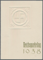 Ansichtskarten: Propaganda: 1938 Einlasskarte Nürnberg Reichsparteitag Schlusskongress - Es Spricht - Political Parties & Elections