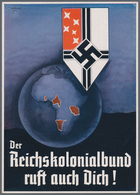 Ansichtskarten: Propaganda: 1940, "Der Reichskolonialbund Ruft Auch Dich!", Farbige Propagandakarte - Parteien & Wahlen