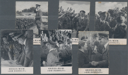 Ansichtskarten: Propaganda: 1940 Ca., Kriegs-WHW, 6 Vignetten Mit Abbildung Adolf HITLER, Etwas Flec - Partis Politiques & élections