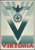 Ansichtskarten: Propaganda: 1942, Viktoria: Siegeszeichen, Seltene Karte In Einwandfreier Erhaltung - Partis Politiques & élections
