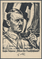 Ansichtskarten: Propaganda: 1942, HITLER "Unser Schwur: Alles Für Deutschland!" Nach Original-Schnit - Parteien & Wahlen