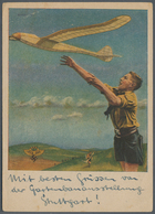 Ansichtskarten: Propaganda: 1942/1943, NS-Fliegerkorps, 3 Kolorierte Propagandakarten "Modellflug", - Partis Politiques & élections