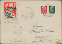 Ansichtskarten: Propaganda: 1944. Very Rare Victor-Emmanuel 25c Stamp Overprinted Italia Repubblican - Political Parties & Elections