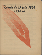 Ansichtskarten: Propaganda: 1944. "Depuis Le 15 Juin 1944 A 23 H. 40" - Dropped Over The French Popu - Parteien & Wahlen