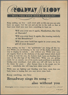 Ansichtskarten: Propaganda: 1944. Broadway Melody Semi-Nude Burlesque Georgia 1 Propaganda Leaflet. - Parteien & Wahlen