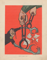 Ansichtskarten: Propaganda: 1941, Soviet Anti-Nazi Poster (total Size 28x22 Cm) Showing Hitler With - Parteien & Wahlen