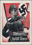 Ansichtskarten: Propaganda: "Meine Ehre Heisst Treue" Very Scarce Original Waffen SS Propaganda Card - Parteien & Wahlen