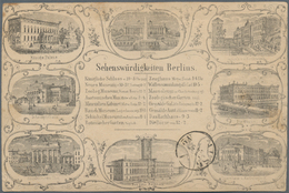 Ansichtskarten: Vorläufer: 1868, BERLIN, Sensationell Frühe Und Ungemein Attraktive Ansichtskarte Mi - Ohne Zuordnung