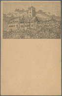 Ansichtskarten: Vorläufer: 1879 Ca., WARTBURG, Vorläuferkarte 5 Pf. Lila Als Privatganzsache, Ungebr - Zonder Classificatie