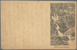 Ansichtskarten: Vorläufer: 1882, WERNIGERODE - STEINERNE RENNE, Vorläuferkarte 1882 Mit Angestoßenen - Zonder Classificatie