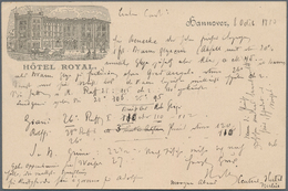 Ansichtskarten: Vorläufer: 1883, Hannover, Privatganzsache Mit WSt. 5 Pfg. Lila, Rückseitig Mit Abb. - Zonder Classificatie