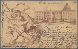 Ansichtskarten: Vorläufer: 1885, BERLIN Königl. Schloss, Vorläuferkarte Scheiner Nr. 11, Gebraucht M - Unclassified
