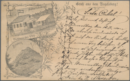 Ansichtskarten: Vorläufer: 1889, VOGELSBERG Mit Hoherodskopf Und Bilstein, Vorläuferkarte Mit K1 GED - Unclassified