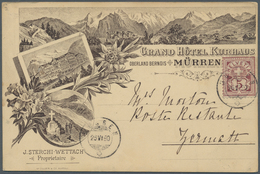 Ansichtskarten: Vorläufer: 1890, MÜRREN Schweiz Grand Hotel Kurhaus, Vorläufer-Mehrbildkarte K2 MÜRR - Ohne Zuordnung