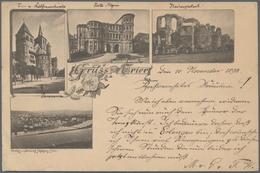 Ansichtskarten: Rheinland-Pfalz: TRIER (alte PLZ 5500), Frühe Karten Mit Abbildungen Panorama, Dom, - Autres & Non Classés