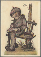 Ansichtskarten: Künstler / Artists: HUMMEL, Berta (1909 - 1946), Deutsche Zeichnerin Und Malerin. Ei - Unclassified