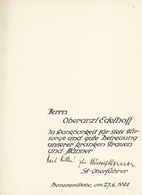 Ansichtskarten: Propaganda: 1944, "Das Bauen Im Neuen Reich", Buch Mit Widmung Und Unterschrift SA O - Partis Politiques & élections