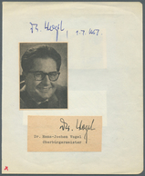 Ansichtskarten: Motive / Thematics: AUTOGRAPHEN / POLITIK, Original-Unterschriften Franz-Josef Strau - Sonstige & Ohne Zuordnung