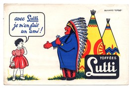 Buvard "EFGE" Toffées Lutti Enfant Fille Indien Tipi - Sucreries & Gâteaux