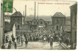 St-OUEN (Somme) La Sortie De L'Usine, Envoi 1907 - Saint Ouen