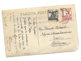 Guerre Civile Espagnole 19.2.1938 CP Solvay  Censura Militar  Torrelavega + Tp 10cts Auxilio De... - Briefe U. Dokumente
