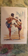 Regional Game,OLD USSR Postcard  -  Thailand Boxing  -  1981 - Juegos