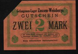 GEFANGENENLAGER GELD LAGERGELD BILLET CAMP ZOSSEN WEINBERGE PRISONNIER ALLEMAGNE KG POW GUERRE 1914 1918 - Andere & Zonder Classificatie