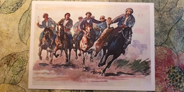 Regional Game,OLD USSR Postcard  - Buzkashi Ulak Tartysh In Kyrgyzstan  -  1981 - Horse Game - Jeux Régionaux