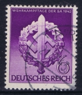 Deutsches Reich: Mi 818 I Schwert Zerbrochen, Broken Sword, 1942  Used - Plaatfouten & Curiosa