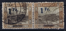 Deutsches Reich: Saargebiet Mi 80 AII  + I  Obl./Gestempelt/used - Used Stamps