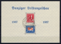 Deutsche Reich :  Danzig Mi Block Nr 3  Obl./Gestempelt/used 1937 First Day Cancel - Gebraucht