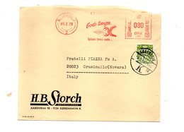 LAB476a - DANIMARCA , Lettera Per L'Italia Del 1970 - Franking Machines (EMA)