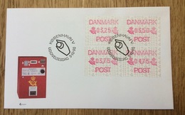 Danmark Denmark 1990, FDC ATM Frama - Machine Labels [ATM]