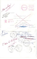 PARIS XIV Lettre Recommandée EMA 1,30 F Etiquette Ob 1966 Dest Varennes Les Choux  RETOUR A L'ENVOYEUR 7637 N° Blanc - Lettres & Documents