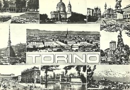 2435 " TORINO-PANORAMAE ALTRE 8 VEDUTE " CART. POST.ORIG. NON SPEDITA - Panoramic Views