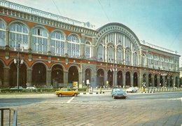 2443 " TORINO - STAZIONE PORTA NUOVA - AUTO ANNI '70 " CART. POST.ORIG.ANIMATA NON SPEDITA - Stazione Porta Nuova