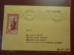 Carte De 1950 De Monaco (office Des Timbres) Pour Enghien Les Bains - Lettres & Documents