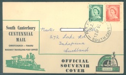 NEW ZEALAND - 12.9.1959 - 100th ANNIVERSARY SOUTH CANTERBURY  RTPO CHRISTCHURCH TIMARU - Lot 18973 - Briefe U. Dokumente