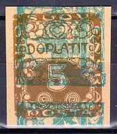 (*) Tchécoslovaquie 1919 Mi D 1 Nach 4 (Yv TT 1 Sur 8), - Proofs & Reprints