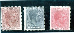B -1892/4 Porto Rico - Re Alfonso XII (nuovi Senza Gomma) - Porto Rico