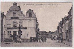 59 LE QUESNOY, Maisons Espagnoles Et Rue Casimir Perier, Trés Animée - Le Quesnoy